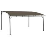 Garden Sunshade Awning 4x3x2.55 m Taupe
