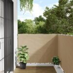 Balcony Screen Beige 120x300 cm Oxford Fabric