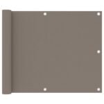 Balcony Screen Taupe 75x300 cm Oxford Fabric