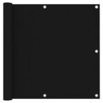 Balcony Screen Black 90x500 cm Oxford Fabric