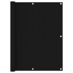 Balcony Screen Black 120x400 cm Oxford Fabric