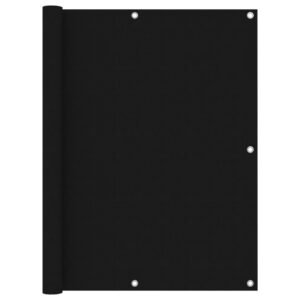Balcony Screen Black 120x400 cm Oxford Fabric