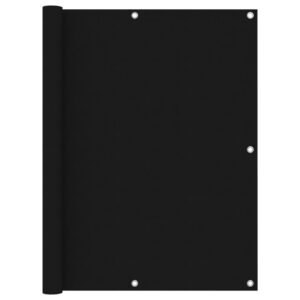 Balcony Screen Black 120x600 cm Oxford Fabric