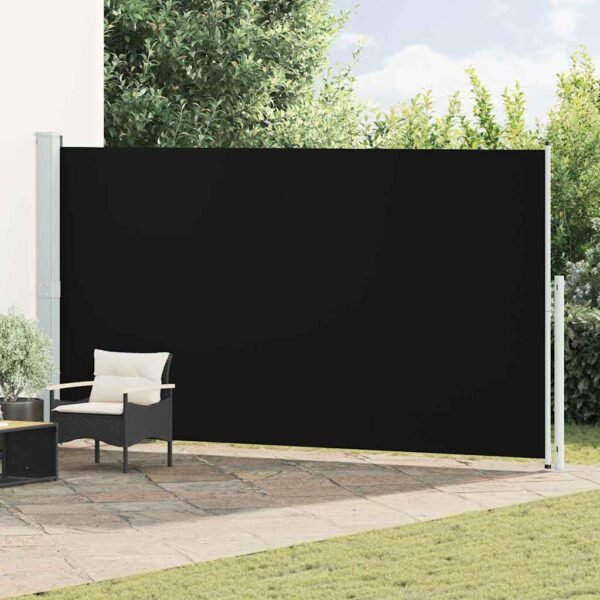 Patio Retractable Side Awning 200x500cm Black