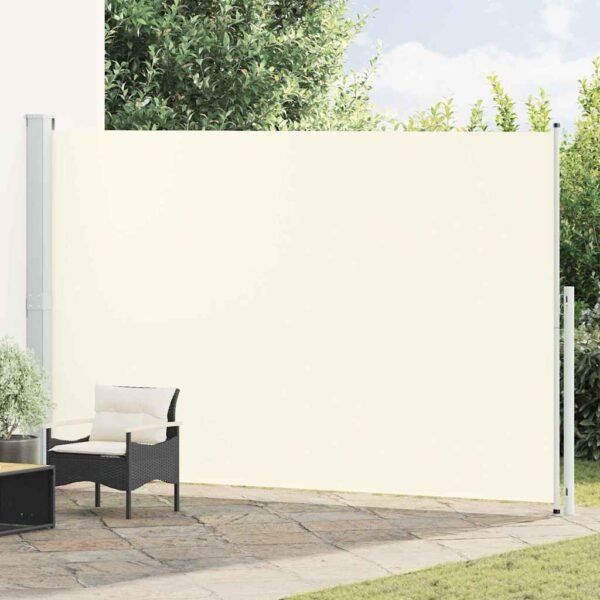 Patio Retractable Side Awning 220x500cm Cream