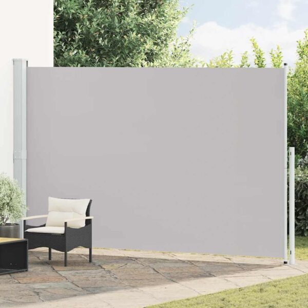 Patio Retractable Side Awning 220x500cm Grey