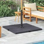 Umbrella Weight Plate Black Granite Square 25 kg