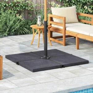 Umbrella Weight Plate Black Granite Square 25 kg