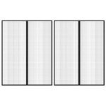Insect Door Curtains 2 pcs with Magnet Blocks Black 230x160 cm