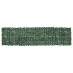 Balcony Screen with Dark Green Leaves 400x100 cm