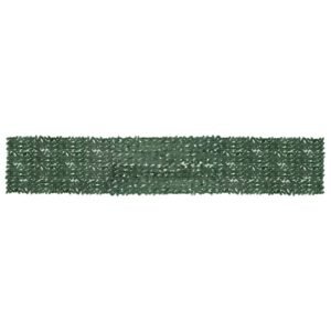 Balcony Screen with Dark Green Leaves 600x100 cm