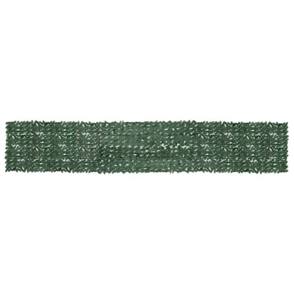 Balcony Screen with Dark Green Leaves 600x100 cm