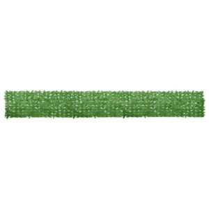 Balcony Screen with Green Leaves 600x75 cm