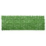 Balcony Screen with Green Leaves 300x100 cm
