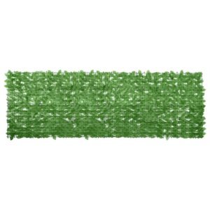 Balcony Screen with Green Leaves 300x100 cm