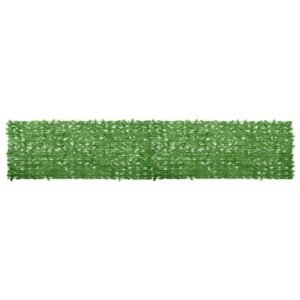 Balcony Screen with Green Leaves 500x100 cm