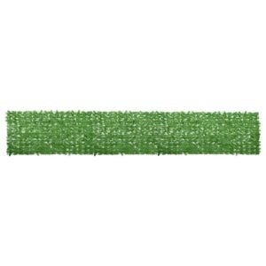 Balcony Screen with Green Leaves 600x100 cm