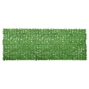 Balcony Screen with Green Leaves 400x150 cm