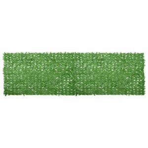 Balcony Screen with Green Leaves 500x150 cm