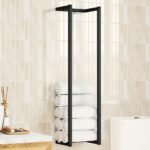 Towel Rack Black 25x20x95 cm Iron
