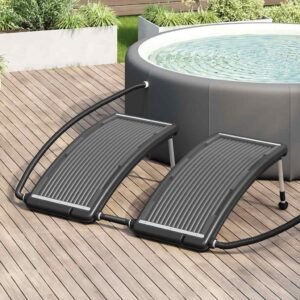 Curved Pool Solar Heating Panels 2 pcs 110x65 cm