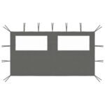 Gazebo Sidewall with Windows 4x2 m Anthracite