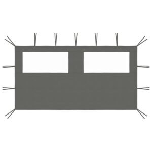 Gazebo Sidewall with Windows 4x2 m Anthracite