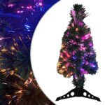 Artificial Slim Christmas Tree with Stand 64 cm Fibre Optic