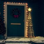 Christmas Cone Tree 70 Warm White LEDs Decoration 50x120 cm