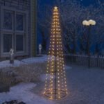 Christmas Cone Tree 136 Warm White LEDs Decoration 70x240 cm