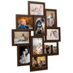 Collage Photo Frame for Picture 10 pcs 10x15 cm Dark Brown MDF