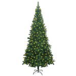 Artificial Pre-lit Christmas Tree L 240 cm Green