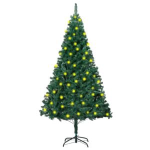 Artificial Pre-lit Christmas Tree with Thick Branches Green 180 cm