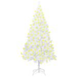 Artificial Pre-lit Christmas Tree with Thick Branches White 210 cm