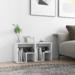 Bed Cabinets 2 pcs White 40x30x40 cm Engineered Wood