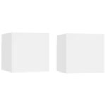 Bedside Cabinets 2 pcs White 30.5x30x30 cm Engineered Wood