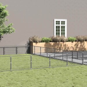 Dog Kennel Silver 70 m² Steel