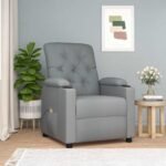 Massage Chair Light Grey Fabric