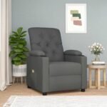 Massage Chair Dark Grey Fabric