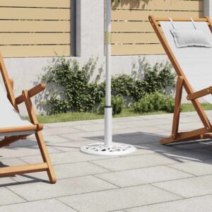 Umbrella Base White 40x40x32 cm Cast Iron