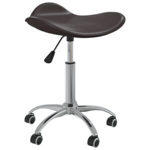 Office Chair Brown Faux Leather