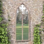 Garden Mirror Sand 100x45 cm Iron for Outdoor Use