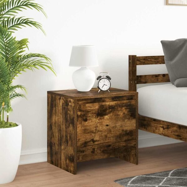 Bedside Cabinets 2 pcs Smoked Oak 45x34x44.5 cm Engineered Wood