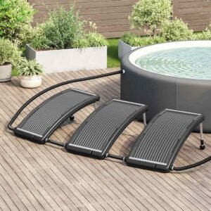 Curved Pool Solar Heating Panels 3 pcs 110x65 cm