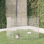 Free Range Animal Enclosure 8-Panel 54x80 cm Galvanised Iron