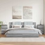 Bed Cabinets 2 pcs  Grey Sonoma 40x35x62.5 cm Engineered Wood