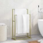 Freestanding Towel Rack Gold 48x24x78.5 cm Iron