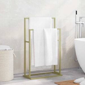 Freestanding Towel Rack Gold 48x24x78.5 cm Iron
