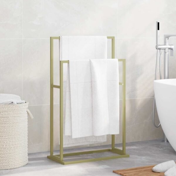 Freestanding Towel Rack Gold 48x24x78.5 cm Iron