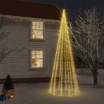 Christmas Tree with Spike Warm White 732 LEDs 500 cm
